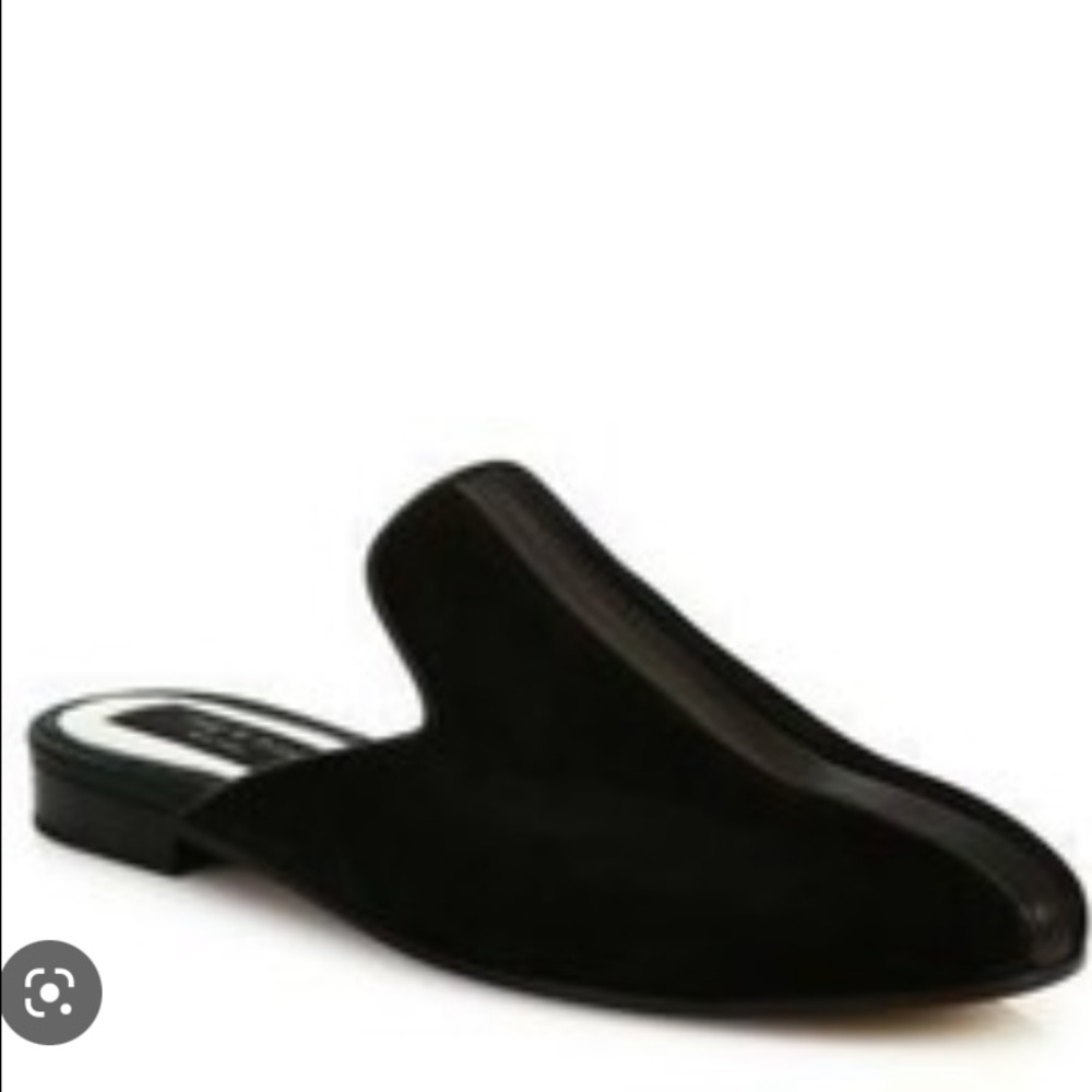 rag & bone | Savoy Black Suede Leather Loafer Mules
